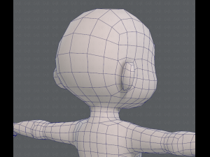 base mesh boy character v08 3D मॉडल