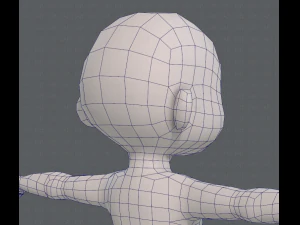 base mesh boy character v08 3D Model