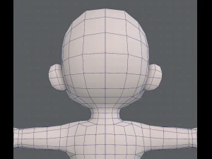 base mesh boy character v08 3D Model