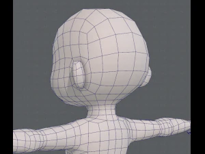 base mesh boy character v08 3D Model
