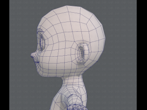 base mesh boy character v08 3D मॉडल