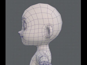 base mesh boy character v08 3D Model