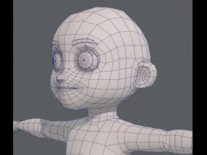 base mesh boy character v08 3D Model