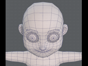 base mesh boy character v08 3D मॉडल