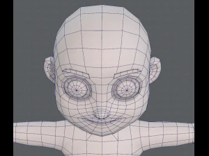 base mesh boy character v08 3D Model