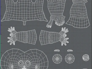 base mesh boy character v08 3D Model