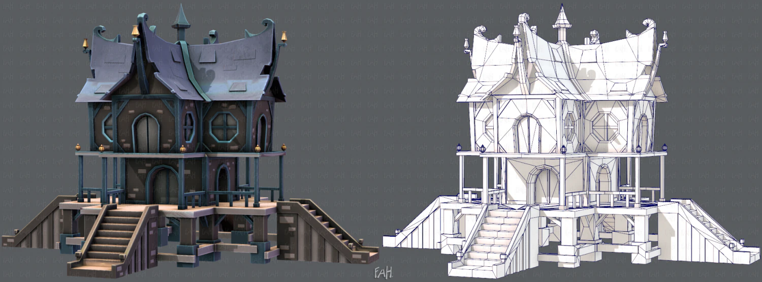 house cartoon v03 3D Model .c4d .max .obj .3ds .fbx .stl .blend
