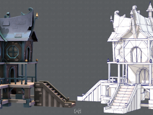 house cartoon v03 Modello 3D