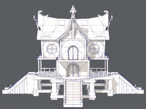 house cartoon v03 3D Model