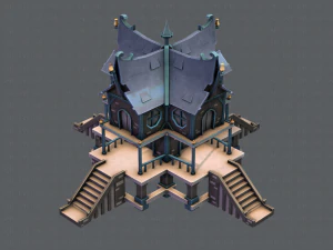 house cartoon v03 3D Model