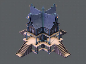 house cartoon v03 3D Model