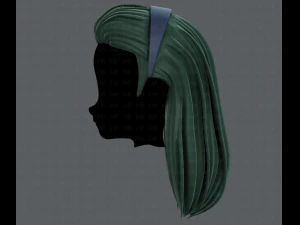 3d hair style for girl v40 3D Model