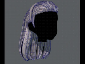 3d hair style for girl v40 3D Model