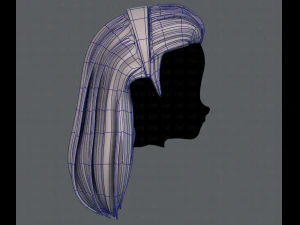 3d hair style for girl v40 3D Model