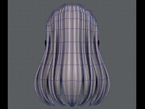 3d hair style for girl v40 3D Model