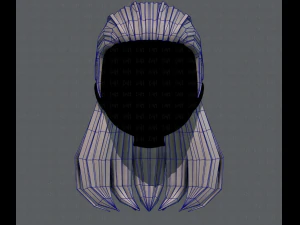 3d hair style for girl v40 3D Model