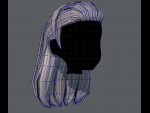 3d hair style for girl v40 3Dモデル