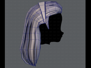 3d hair style for girl v40 3Dモデル