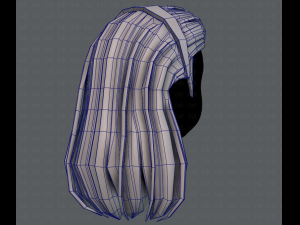 3d hair style for girl v40 3Dモデル