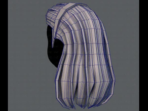 3d hair style for girl v40 3D Model