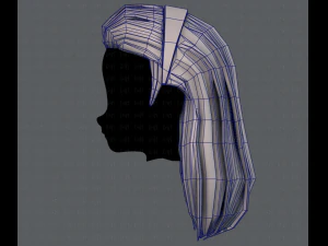 3d hair style for girl v40 3D Model