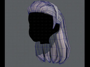 3d hair style for girl v40 3D Model