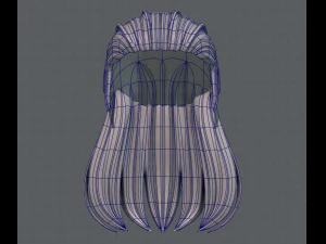 3d hair style for girl v40 3D Model