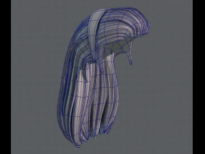 3d hair style for girl v40 3D Model