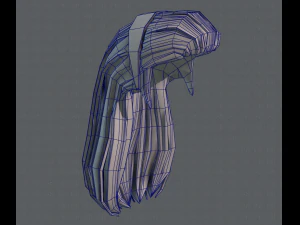 3d hair style for girl v40 3D Model