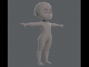 base mesh girl characterv05 3D Model