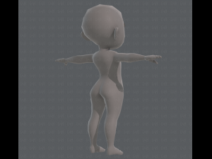 base mesh girl characterv05 3D Model