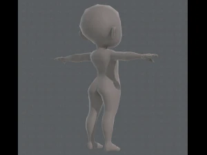 base mesh girl characterv05 3D Model