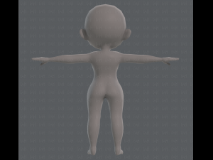base mesh girl characterv05 3D Model