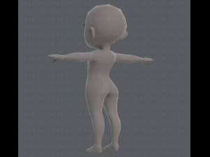 base mesh girl characterv05 3D Model