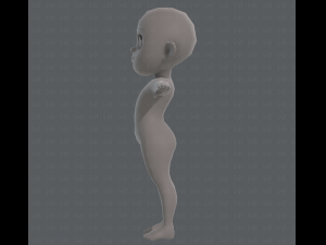 base mesh girl characterv05 3D Model