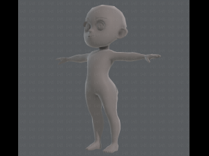 base mesh girl characterv05 3D Model