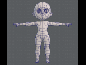 base mesh girl characterv05 3D Model
