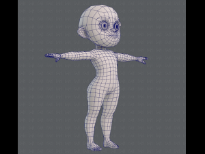base mesh girl characterv05 3D Model