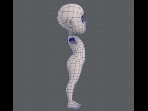 base mesh girl characterv05 3D Model