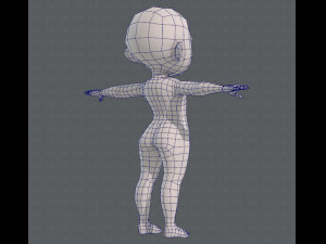 base mesh girl characterv05 3D Model