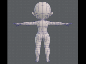 base mesh girl characterv05 3D Model