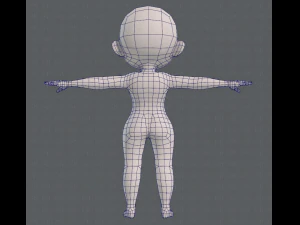 base mesh girl characterv05 3D Model