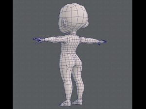 base mesh girl characterv05 3D Model