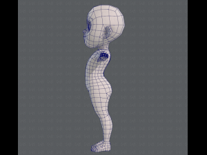 base mesh girl characterv05 3D Model