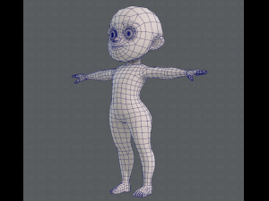 base mesh girl characterv05 3D Model