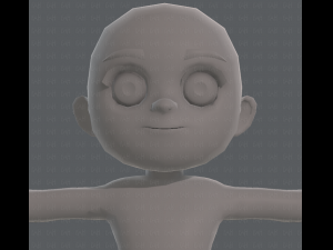 base mesh girl characterv05 3D Model