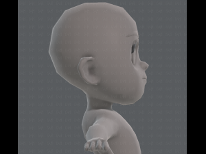 base mesh girl characterv05 3D Model