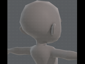 base mesh girl characterv05 3D Model
