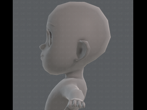base mesh girl characterv05 3D Model