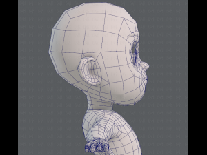 base mesh girl characterv05 3D Model